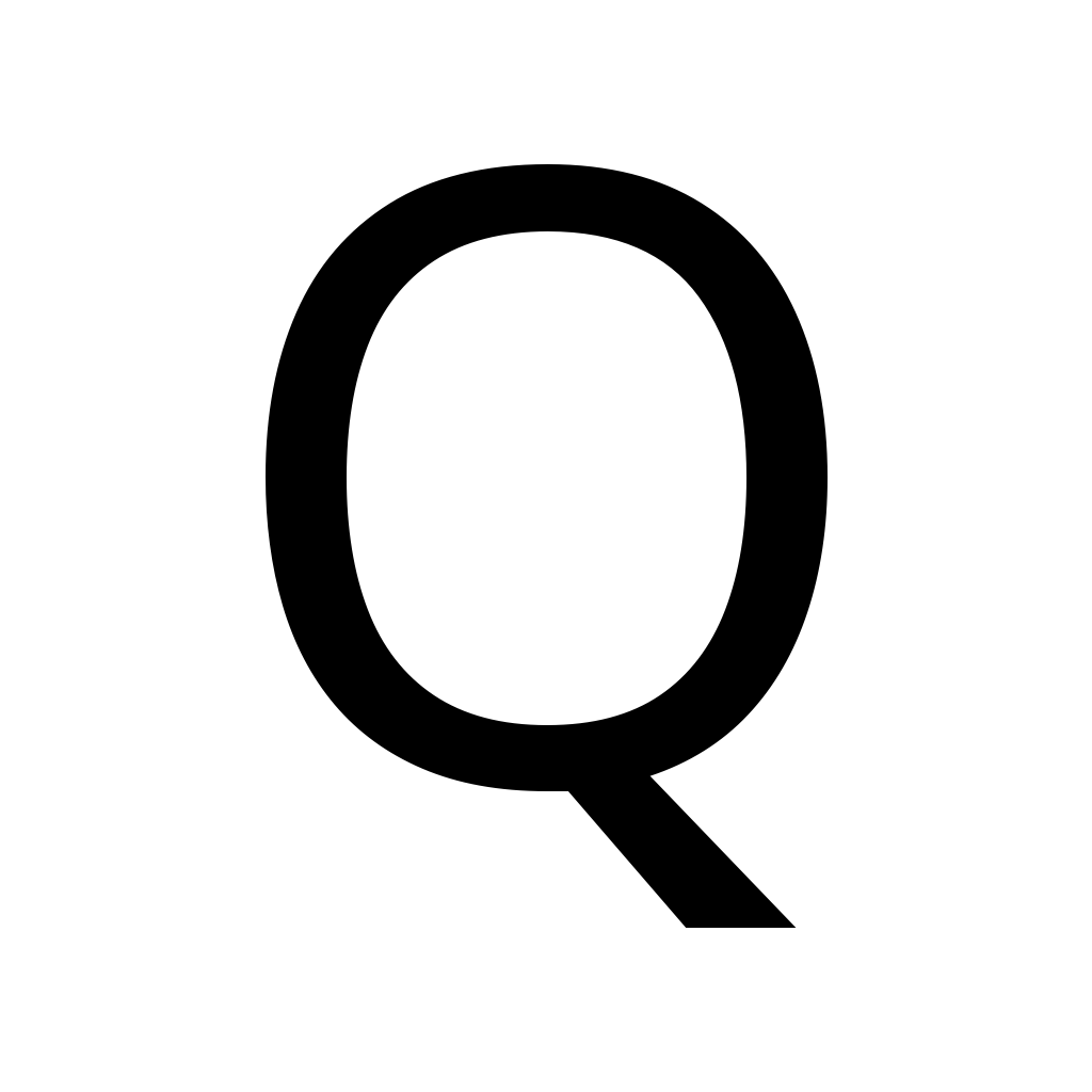 Raster source for uppercase Q